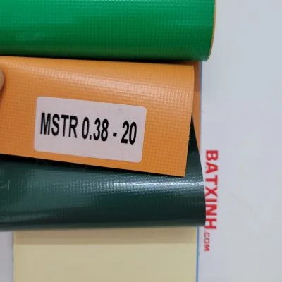 Bạt mái kéo màu cam - xanh rêu đậm