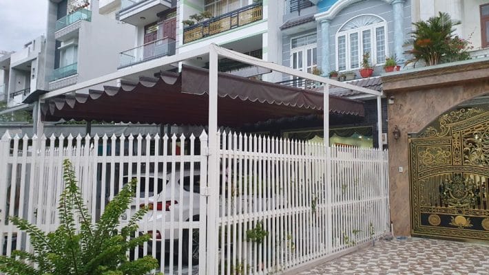 Mái xếp sân vườn