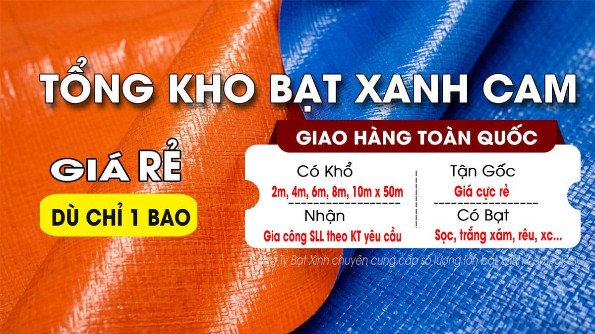bán sỉ bạt xanh cam
