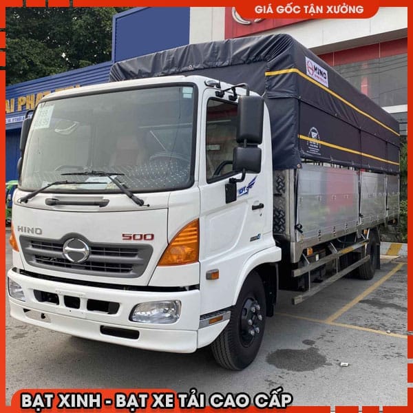 Bạt 5 Mảnh Cuốn Hông Xe Hino FC9JLTC Thùng Dài 6m8