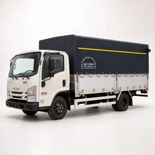 Bạt Hộp Phủ Thùng Xe Tải Isuzu NQR 550 Thùng 6m2