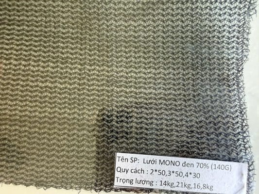 Lưới MONO Đen 70% 140g Bạt Xinh | Giá Xưởng