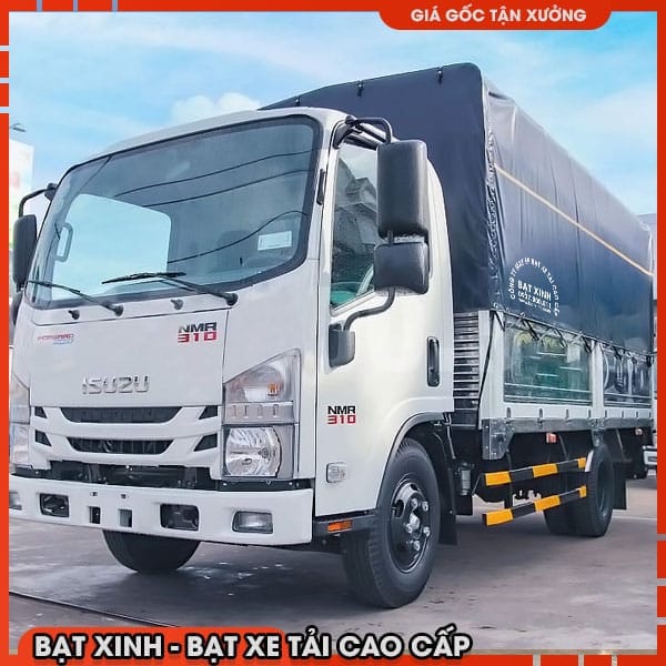 Bạt Hộp Phủ Thùng Xe Tải Isuzu NMR 310 Thùng 4m5