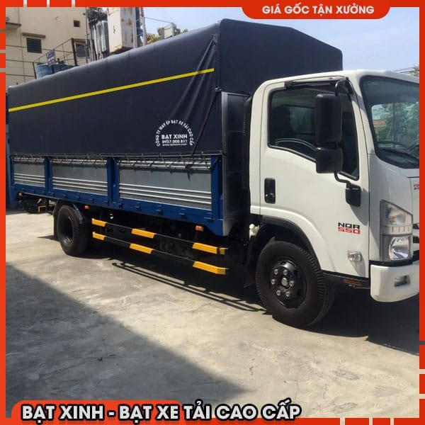 Bạt Hộp Phủ Thùng Xe Tải Isuzu NQR 550 Thùng 6m2