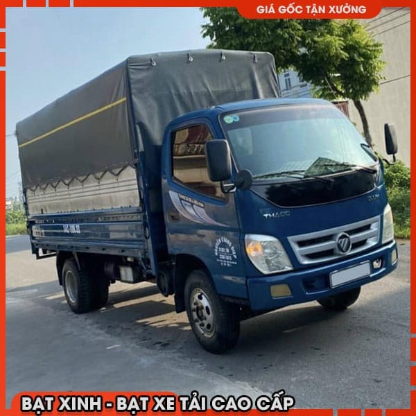 Bạt xe Thaco Ollin345, Xe 2.5 Tấn, Thùng Bạt Bửng Cao