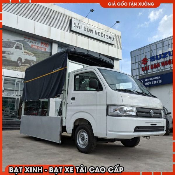 Bạt Phủ Thùng Xe Suzuki Carry HD thùng bửng thấp - Ảnh 2