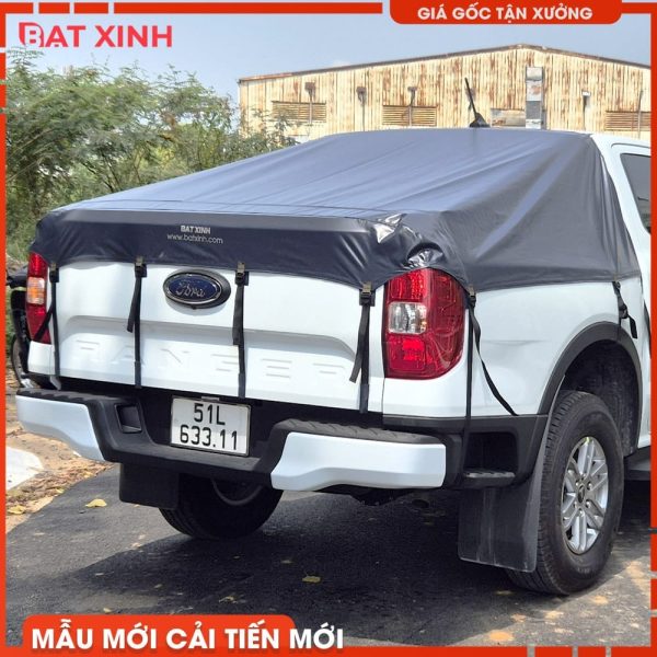 [Mẫu Cải Tiến 2025] Bạt Phủ Thùng Bán Tải Có Thanh Thể Thao - Cao Cấp - Thẩm Mỹ - An Toàn - Ảnh 6
