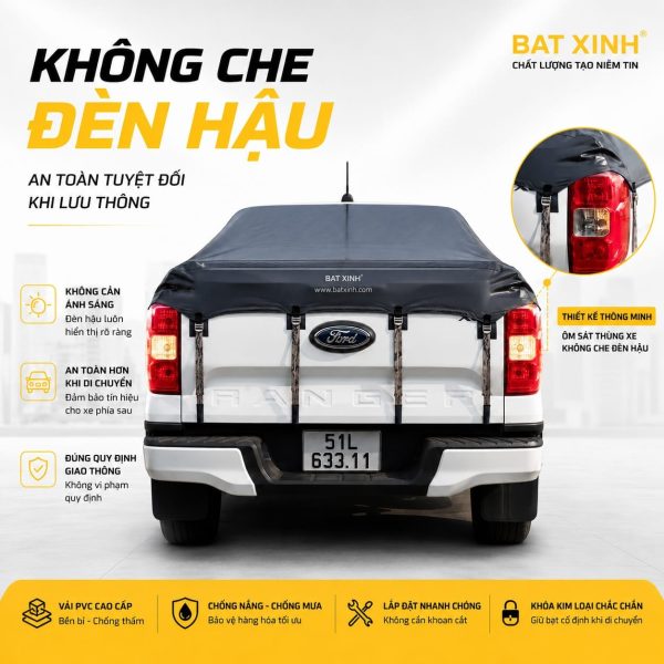 [GO26] Mẫu Bạt Vát Xéo Cao Cấp Cho Xe Có Thanh Thể Thao