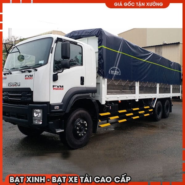 Bạt 3 mảnh xe Isuzu FVM 1500 Thùng 9m4