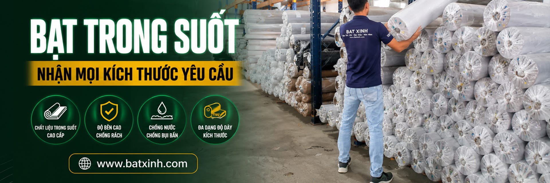 Làm bạt trong suốt theo yêu cầu