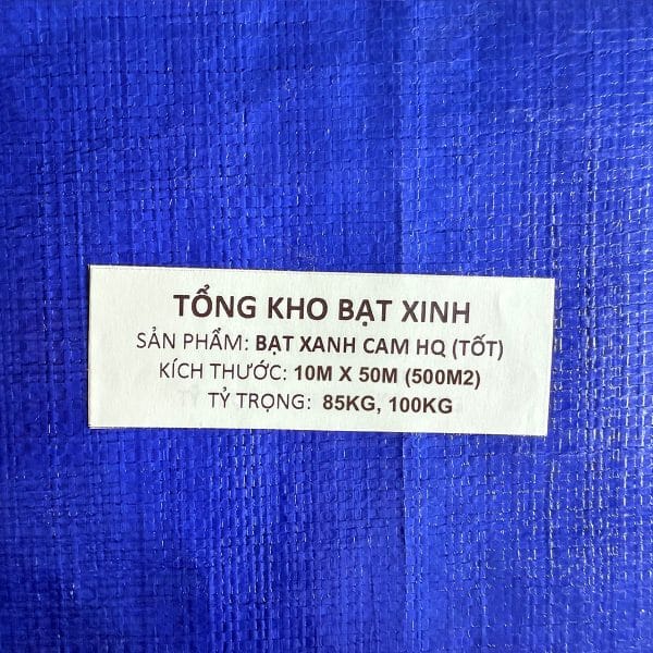 bạt xanh cam khổ 10m loại tốt