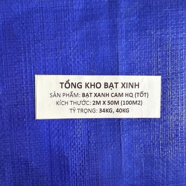 Bạt xanh cam khổ 2m | loại tốt