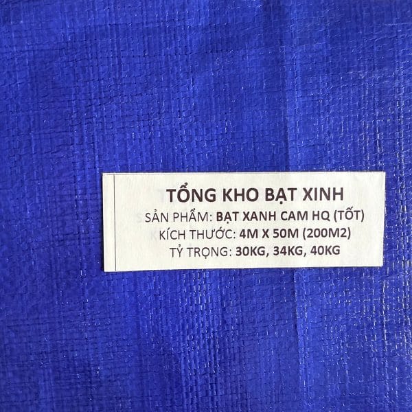 Bạt xanh cam loại tốt khổ 4m