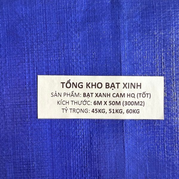 Bạt xanh cam 6m loại tốt