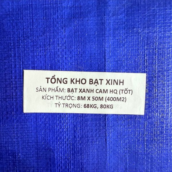 bạt xanh cam khổ 8m tốt