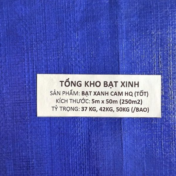 Bạt xanh cam khổ 5m | giá sỉ | full VAT