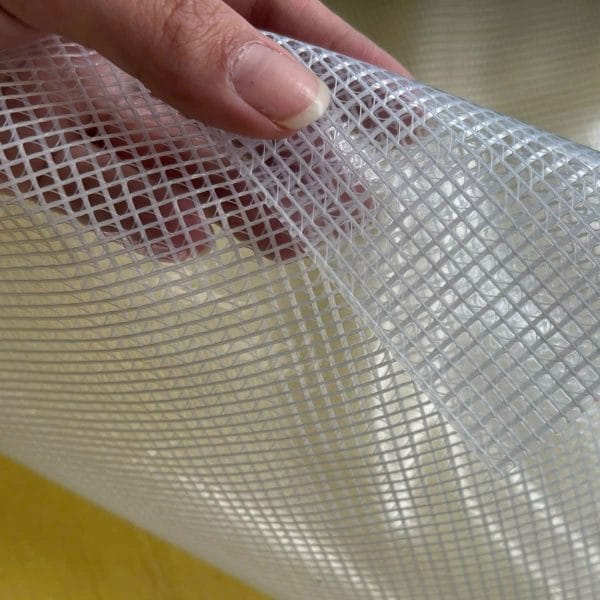 Bạt trong suốt kẻ ô che mưa lấy sáng ô nhỏ có sợi định hình